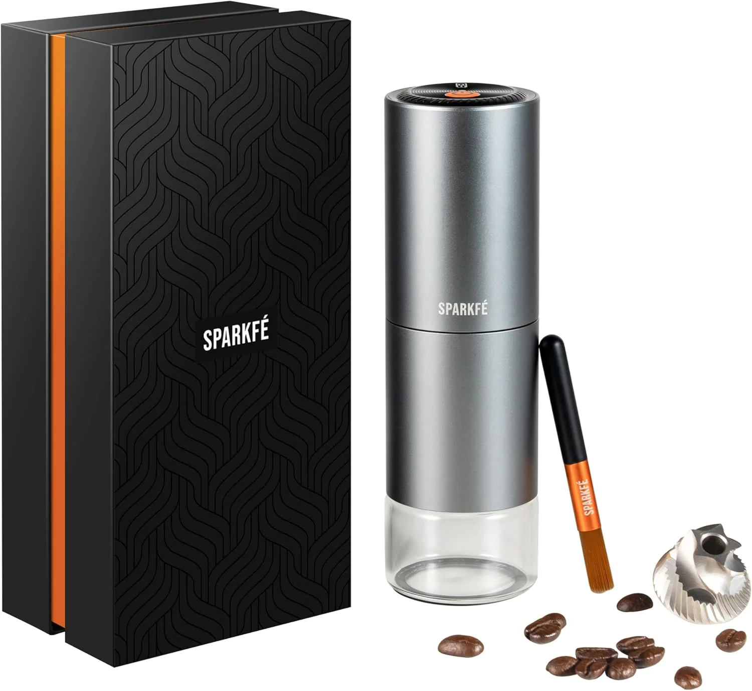 Enhanced Portable Electric Coffee Grinder Rechargeable Wireless Handheld Grinder with Stainless Steel Conical Burr Adjustable Grind Settings for Espresso Lightweight