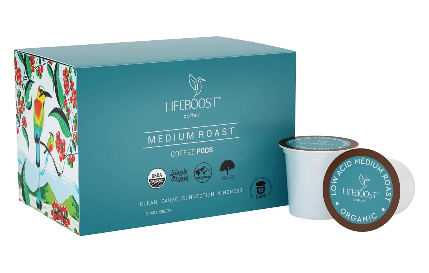 Top-Quality Lifeboost Medium Roast Low Acid Coffee K Cups – Single Origin Mold Non-GMO Organic Coffee Pods – Compatible with Keurig amp Keurig 2 Machines – 10 Count Quality