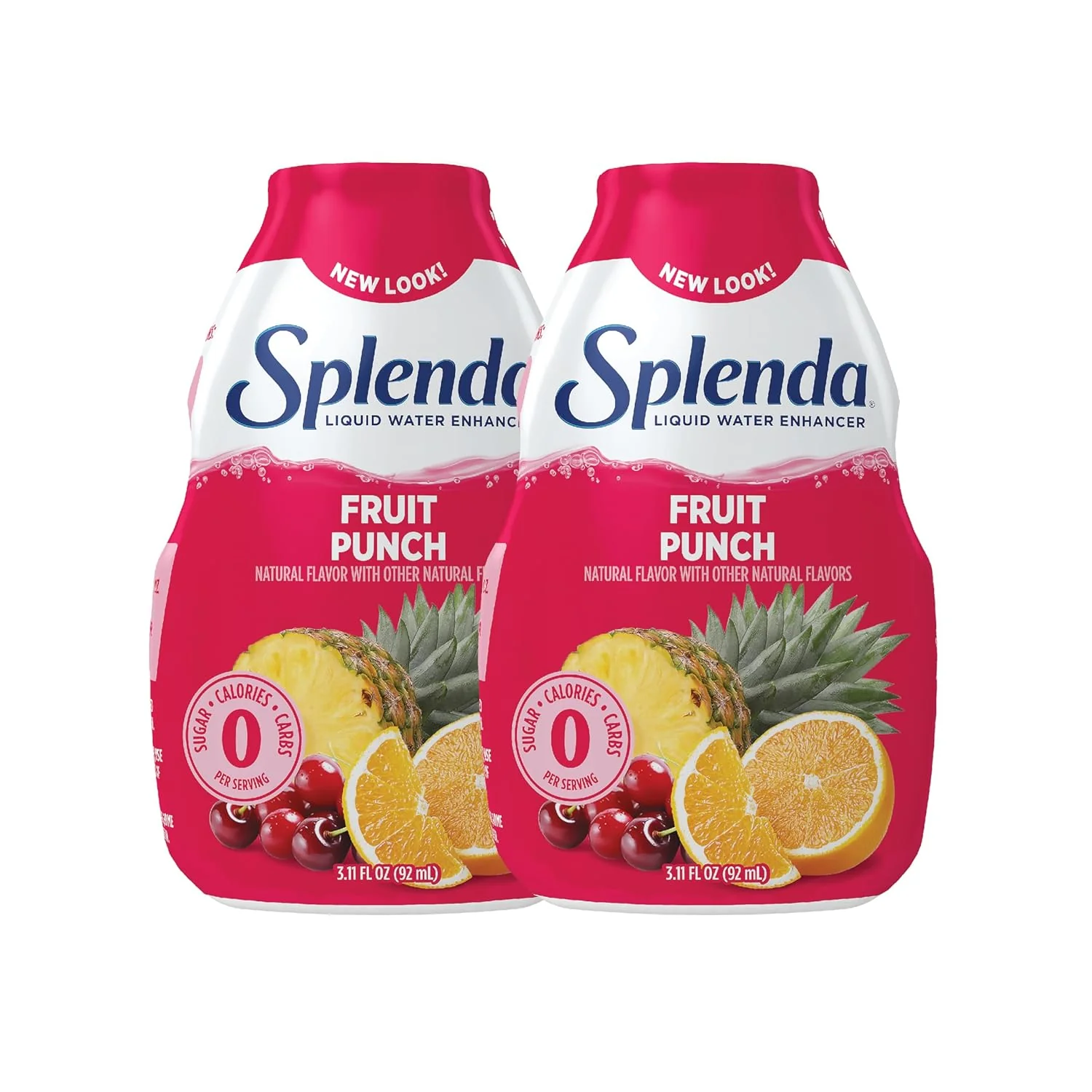 Breathable Splenda Liquid Water Enhancer Drops Sugar Zero Calorie Natural Flavor Concentrated Drink Mix 3.11 Fl Oz Each Bottle Fruit Punch 2 Pack Casual