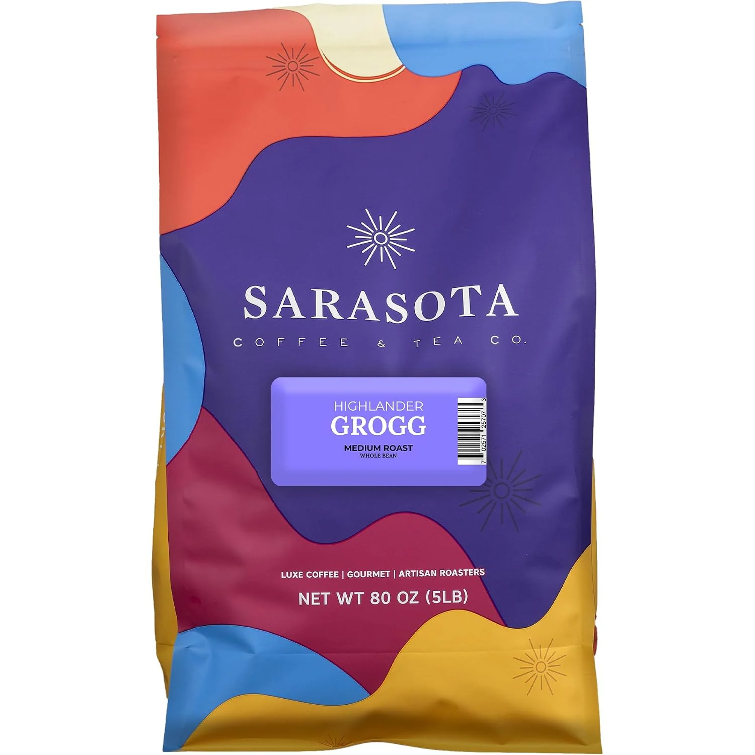 Verified Sarasota Coffee Whole Bean Highlander Grogg Medium Roast Gourmet Flavored Coffee Beans Low Acid Mold Specialty Grade Flavored Bulk Beans 5lb 80 oz Modern