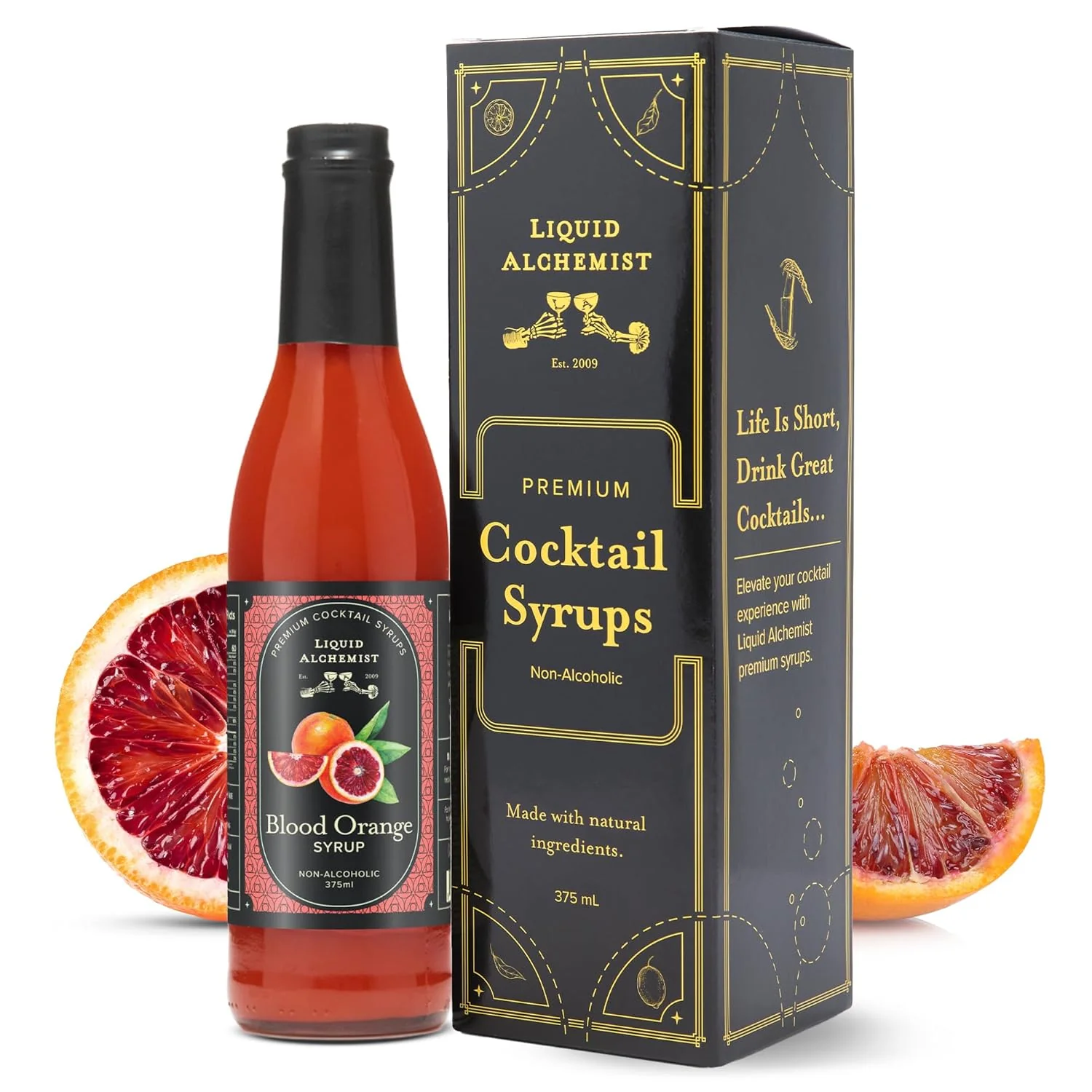 Artisan Liquid Alchemist Blood Orange Syrup for Cocktails – Ingredients Make our Blood Orange Puree a Margarita Mixer – Small Batch Non-GMO Vegan Drink Mixer 12.7 Oz Pack of 1 Versatile