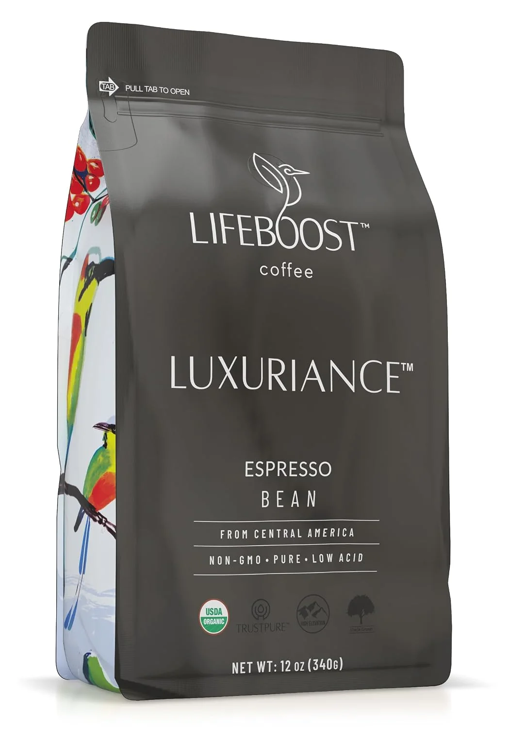 Artisan Lifeboost Organic Espresso Whole Bean Coffee – Low Acid Espresso Coffee Non-GMO USDA Organic Single Origin Third-Party Tested for Mycotoxins amp Pesticides – 12 oz Bag Casual
