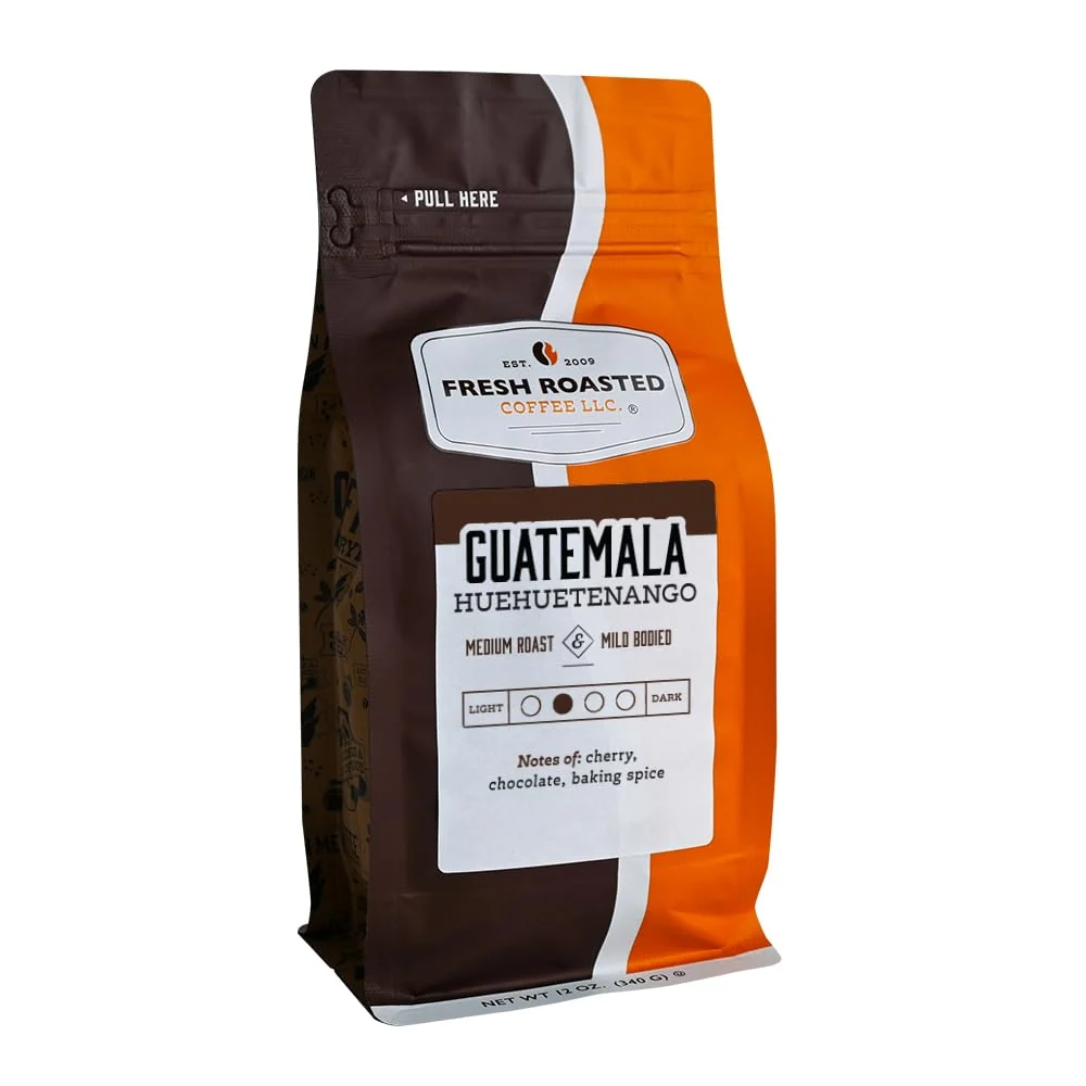 Convenient Fresh Roasted Coffee Guatemala Huehuetenango 12 oz Single Origin Medium Roast Kosher Ground Superior