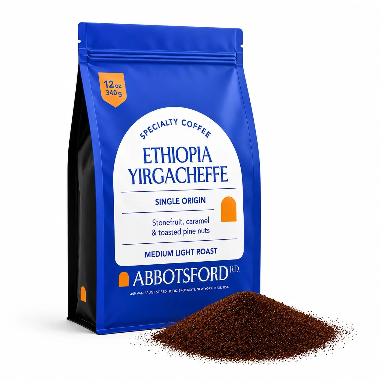 High-Performance Ethiopia Yirgacheffe Ground Coffee Medium-Light Roast Ground Coffee with Stone Fruit Caramel amp Toasted Pine Nuts Specialty Coffee Single Origin 12oz Bag Flavored Ethiopian Coffee Gift Natural