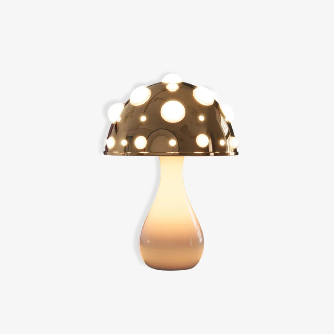 Natural Dekor Brown Mushroom Table Lamp Traditional