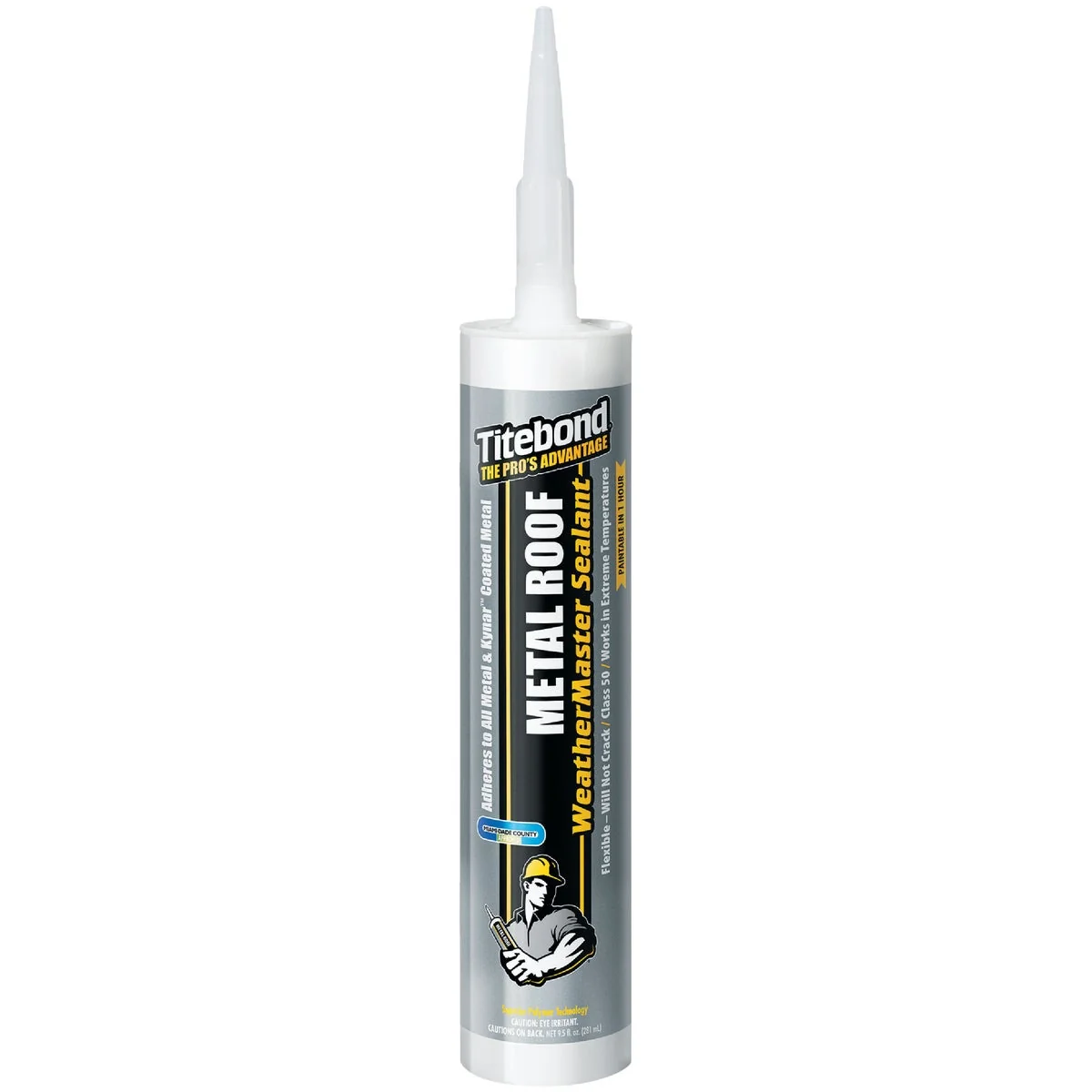 Reusable TiteBond Weathermaster 10 Oz. Black Metal Roof Sealant Environmentally Friendly