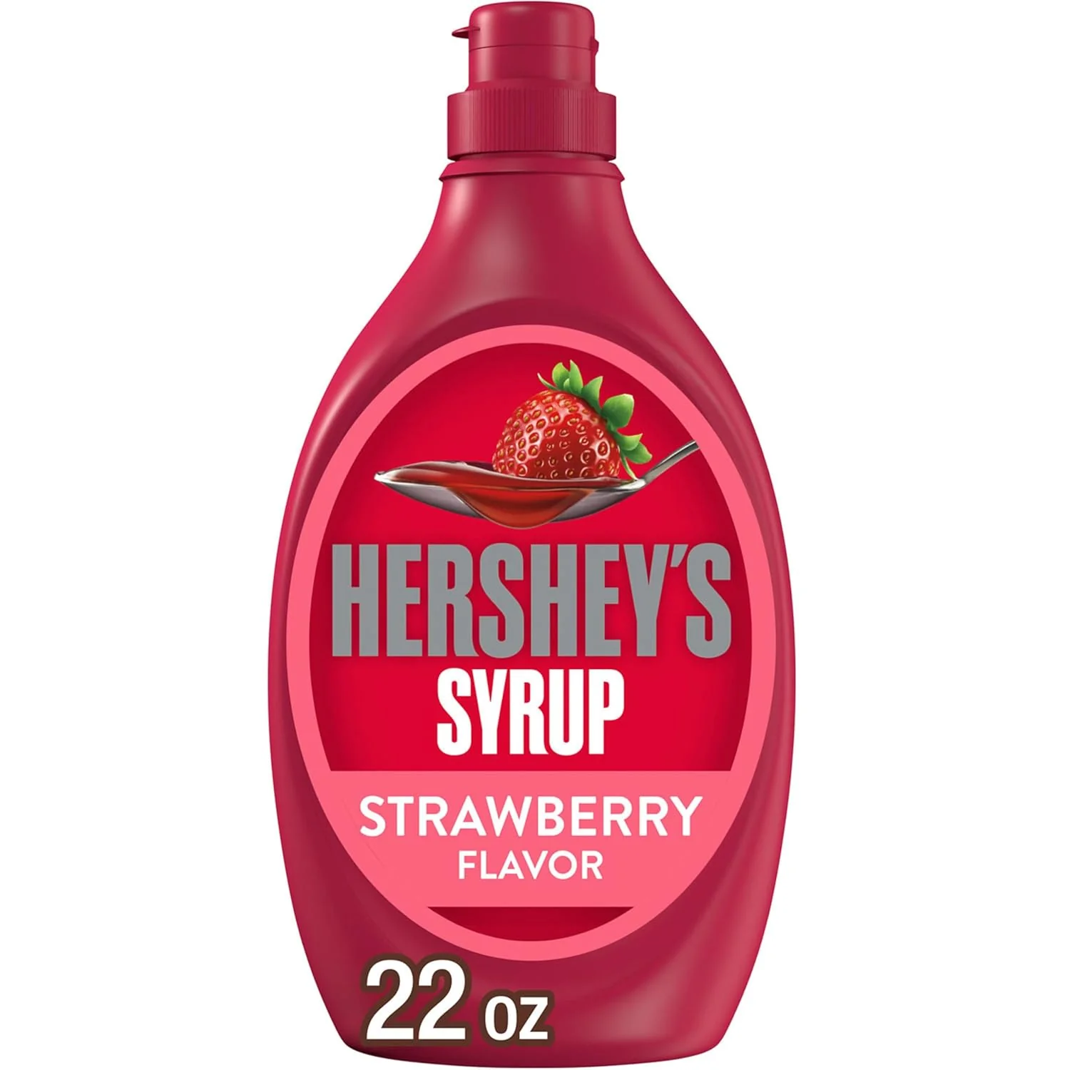 Smart HERSHEY’S Strawberry Flavored Syrup Bottle 22 oz Practical
