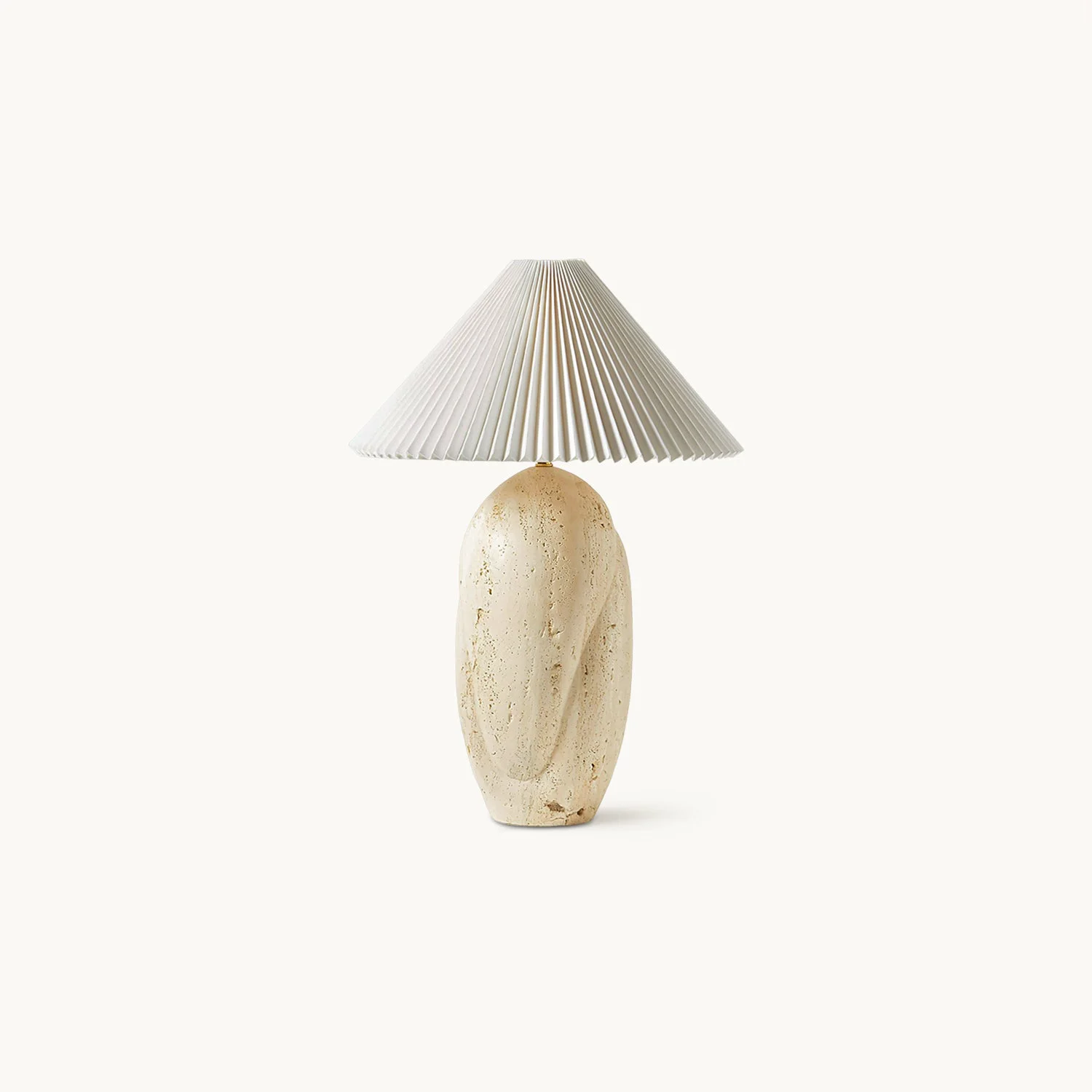 Functional Enora Travertine Table Lamp Practical