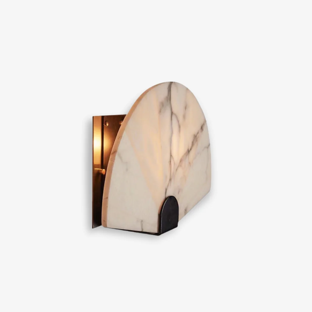 Elegant Fan Marble Wall Lamp Elite