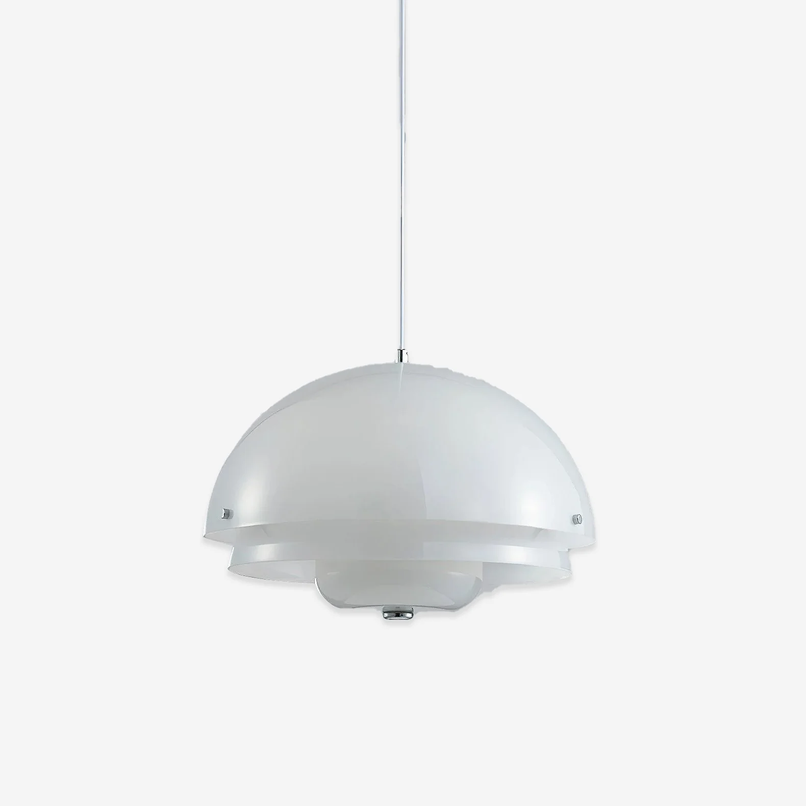 Classic Modern Milk White Layer Pendant Lamp Detailed