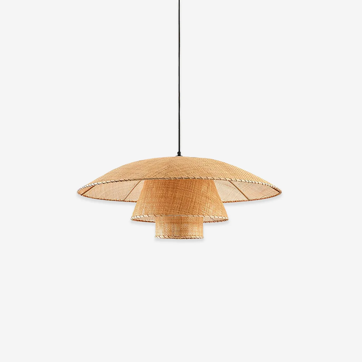 Classic Hat Weave Rattan Pendant Lamp Fine Crafted