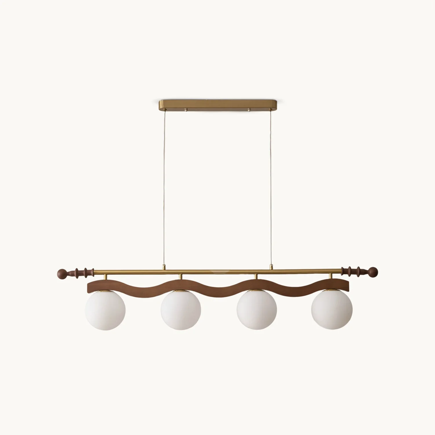 Crafted Persima Linear Pendant Lamp Authentic