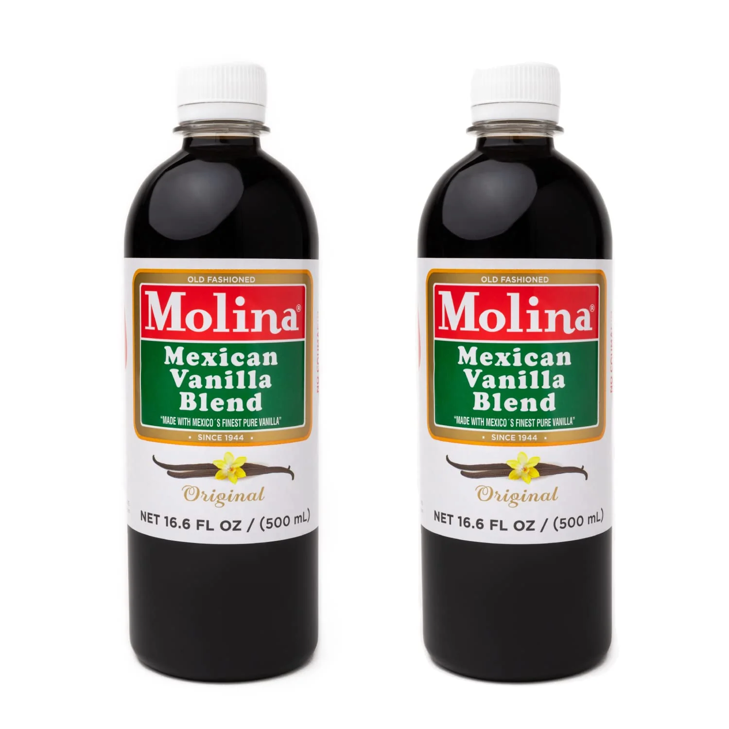 Comfortable Vanilla Molina – Mexican Vanilla Blend with Pure Vanilla Extract – 2 Pack 16.6 Fl Oz Bottles – 33.86 Fl Oz Total Natural Flavoring for Baking Artisan
