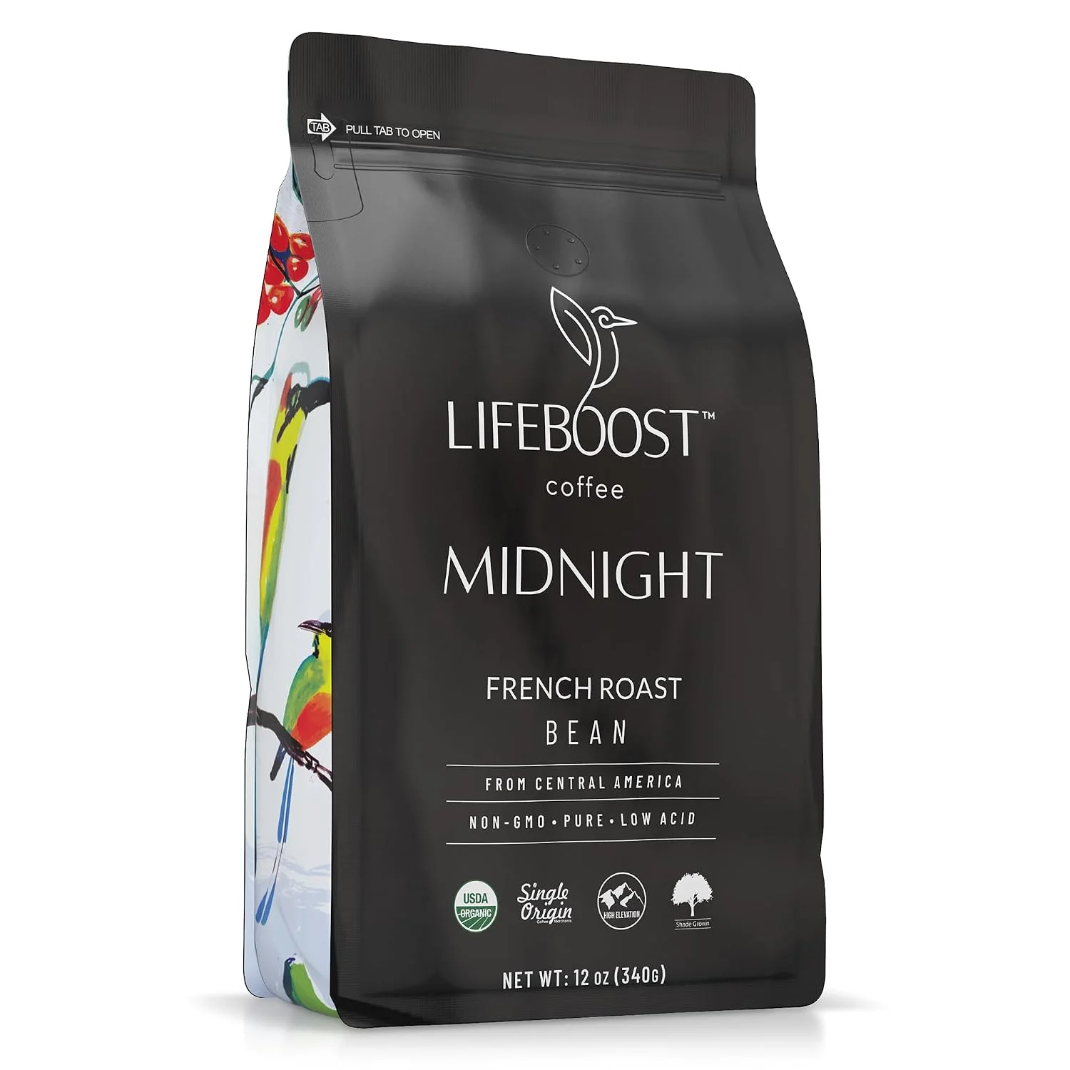 Comfortable Lifeboost Midnight French Roast Coffee Beans – Single Origin Non-GMO USDA Organic Low Acid French Roast Coffee – Third Party Tested For Mycotoxins amp Pesticides – 12 Ounces Healthy