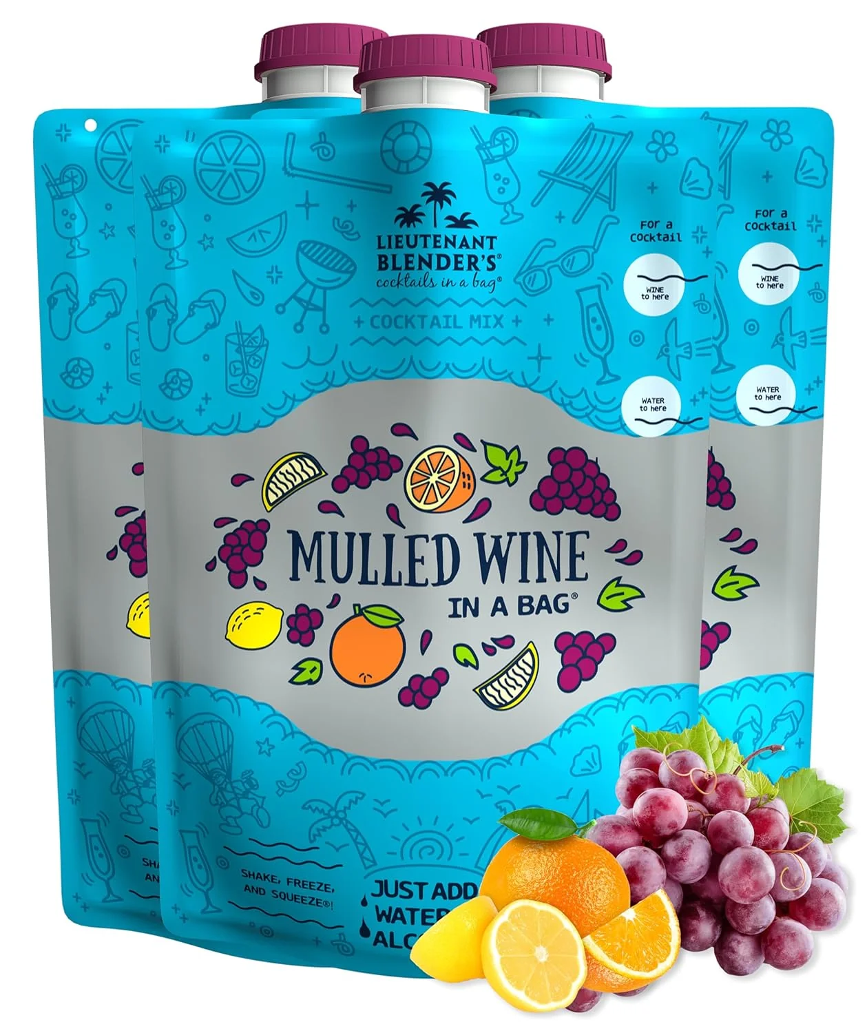 Quality Lt. Blender’s Mulled Wine in a Bag – Drink Mix for Festive Holidays Mulled Wine Spiced Cocktail Mix Easy to Make Flexible