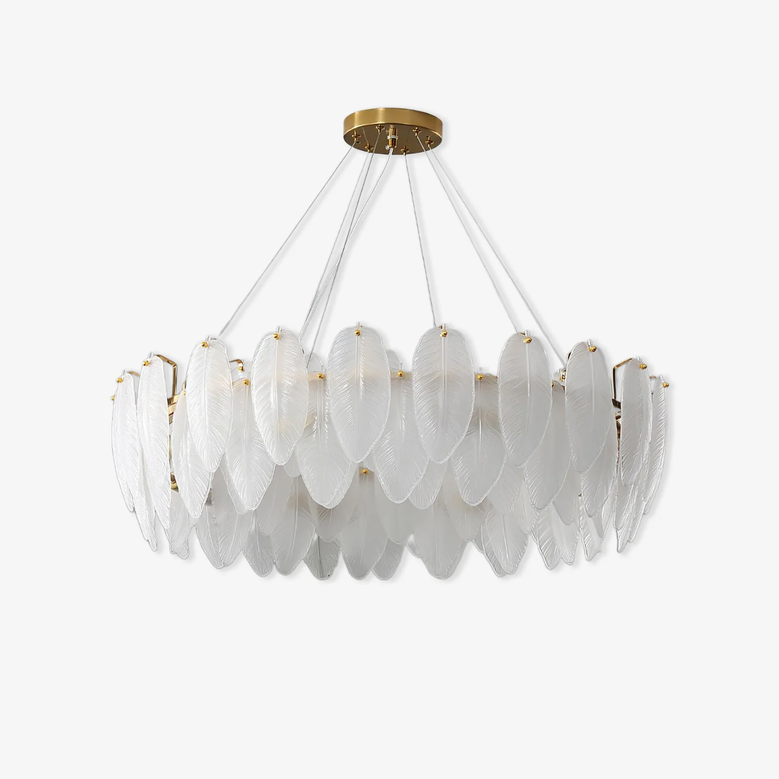 Traditional Glass Feather Chandelier Unique
