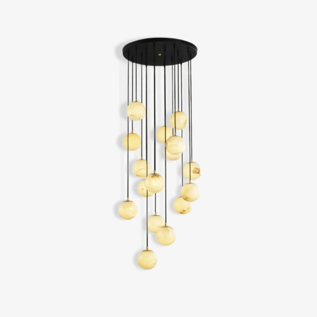 Recyclable Alabaster Round Chandelier Traditional