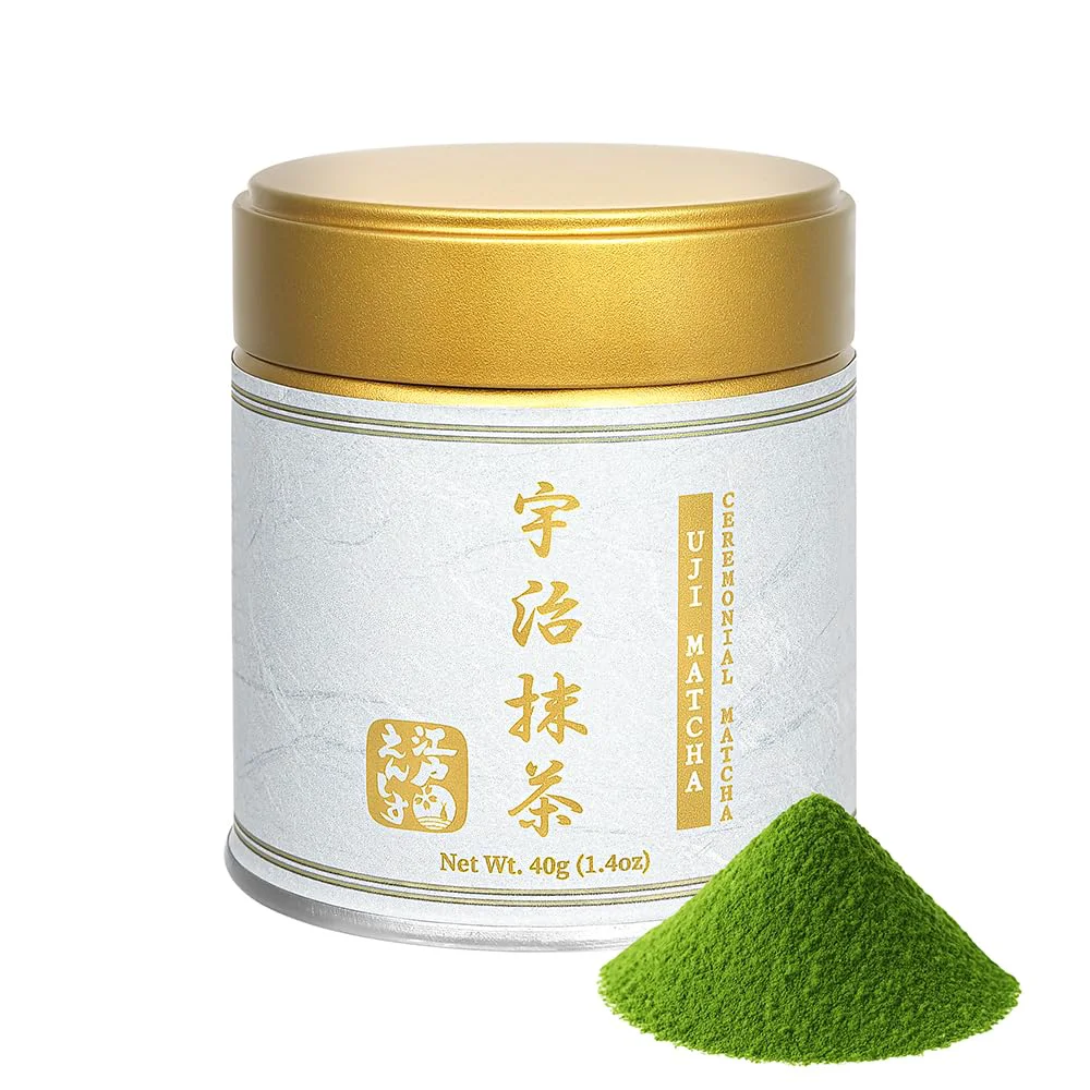 Premium YEDOENSIS KYOTO Uji Matcha – Ceremonial Matcha Powder 1.4 oz First Harvest Stone-Ground Sweet Umami Ceremonial Grade Grown and Crafted in Uji Japan Advanced