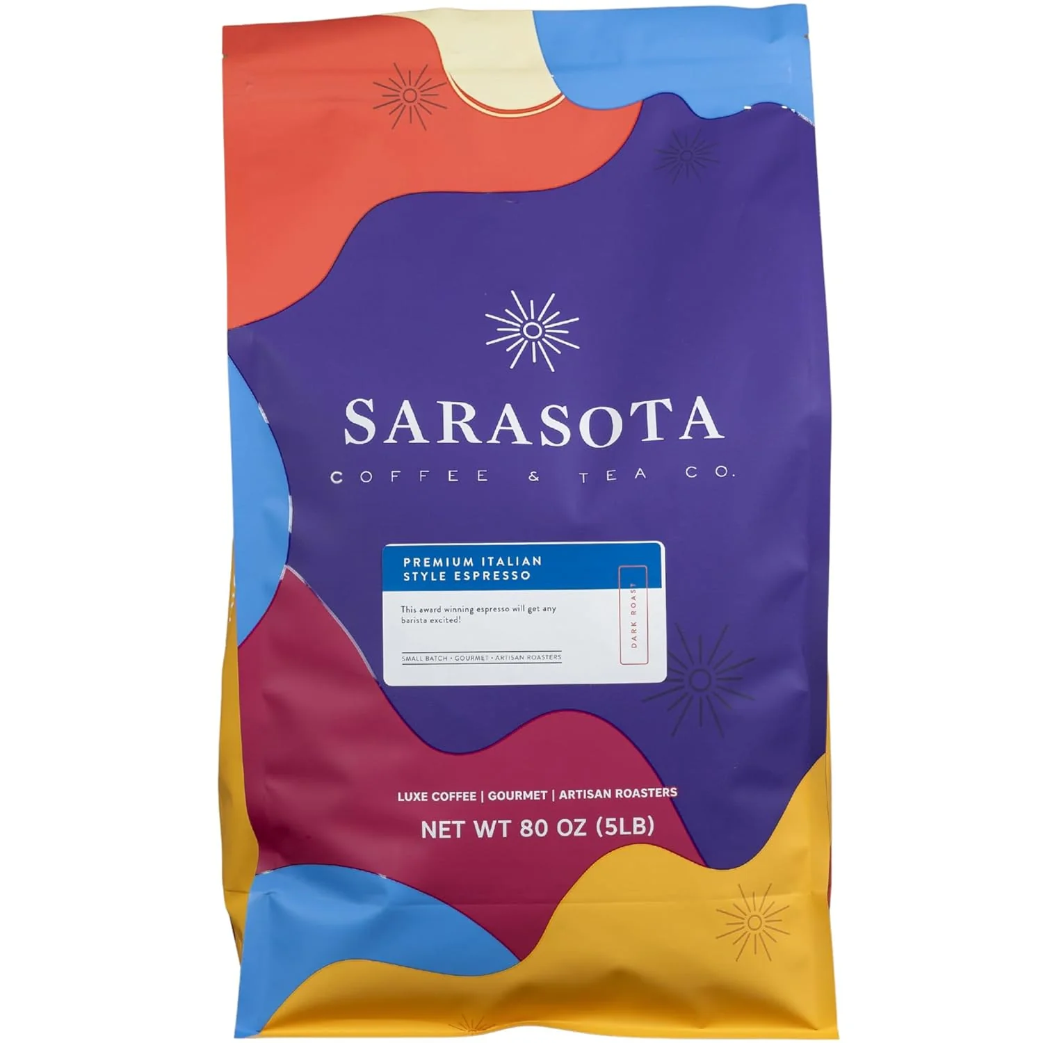Environmentally Friendly Sarasota Coffee Ground Espresso Dark Roast Gourmet Coffee Grounds Low Acid Mold Specialty Grade Bulk Ground Espresso Coffee 5lb 80 oz Original Design