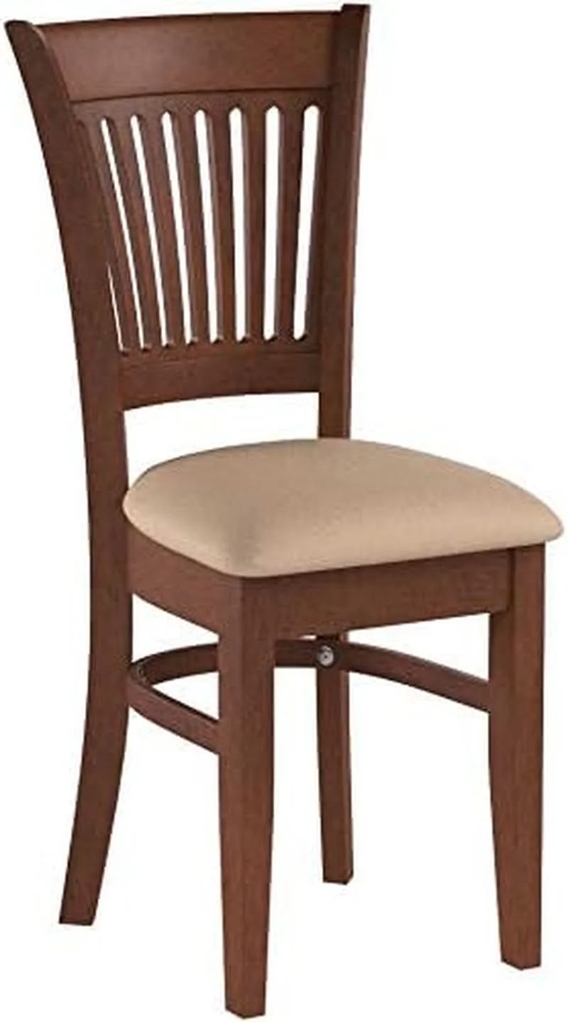 Relaxed Vancouver Espresso Linen Upholstered Dining Chairs Set of 2 High-Performance