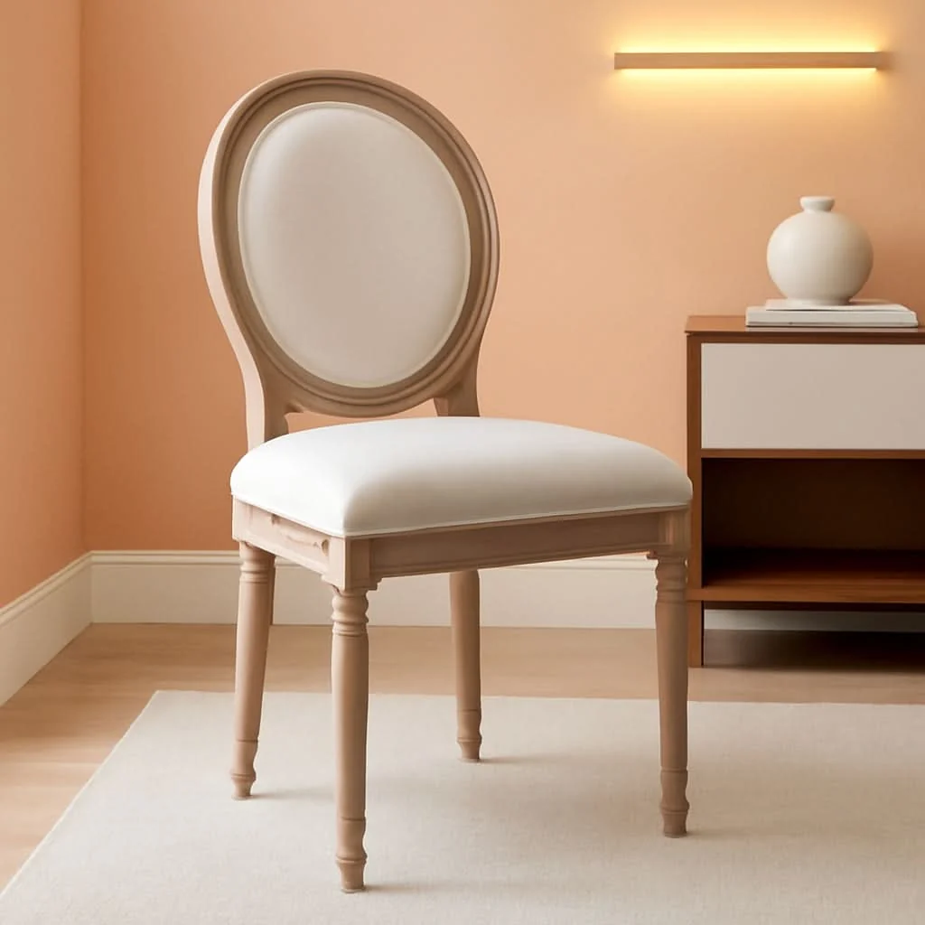Authentic French Country Dining Chairs Beige Upholstered Set Of 6 Reliable