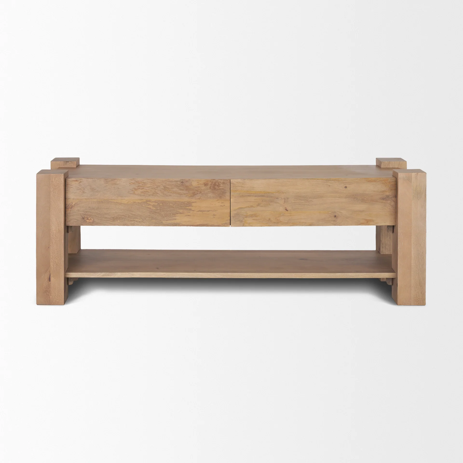Sustainable Beth Light Brown Wood Media Console Next-Generation