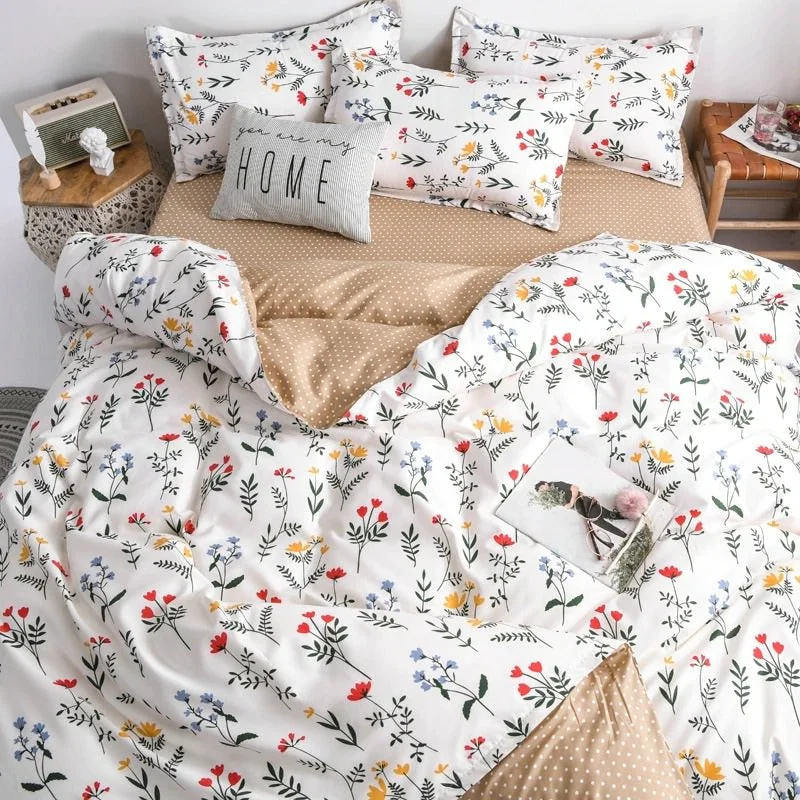 Modern Fresh Floral Bedding Set Expertly Made