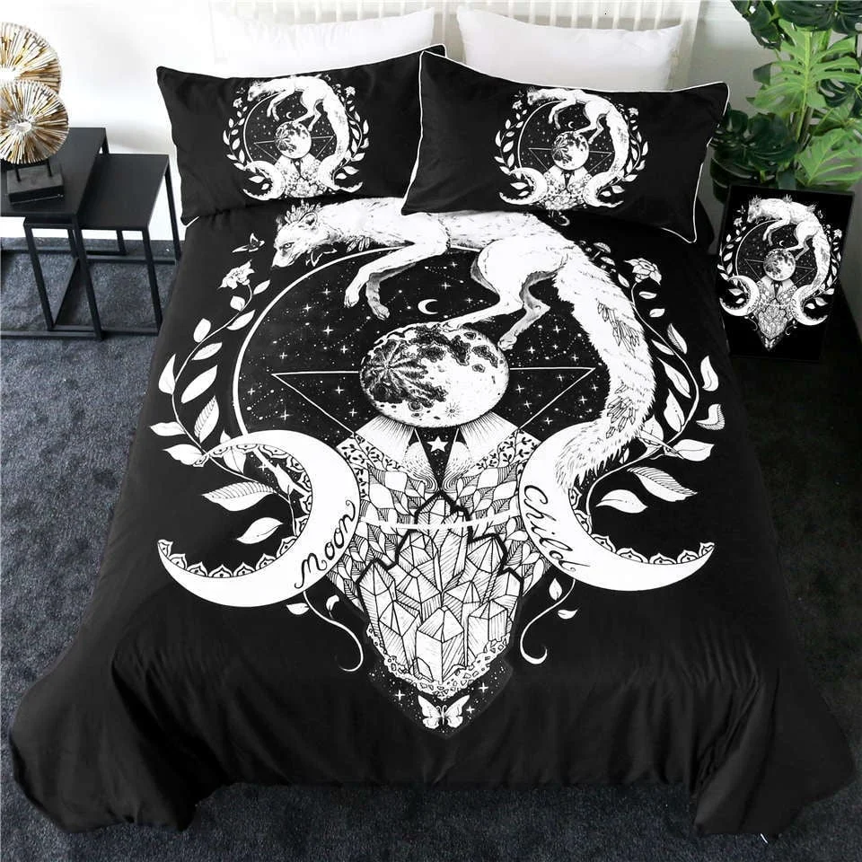 Green Moon Child Bedding Set Excellent