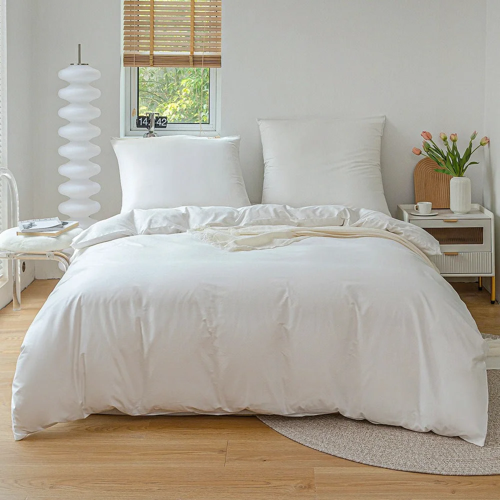 Trusted Simple Soft Cotton Duvet Cover Sham Set Professional