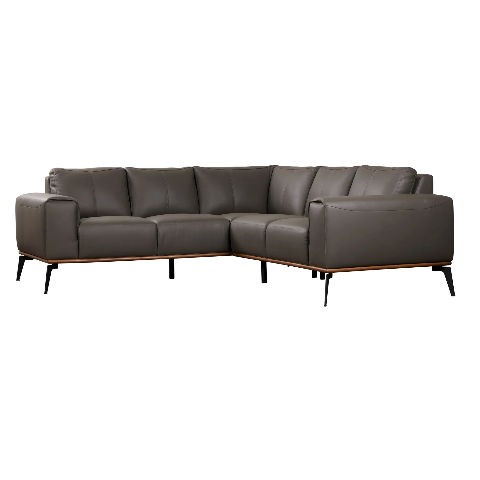 Lightweight Kreska 2PC Leather Sectional Premium Material
