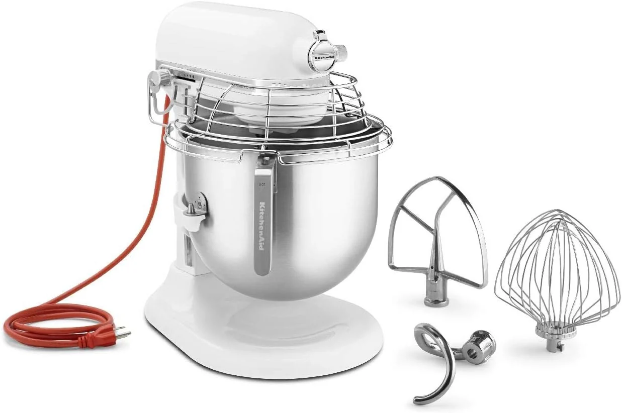 Easy-to-Use KitchenAid Commercial Series 8 Quart Bowl-Lift Stand Mixer with Stainless Steel Bowl Guard – KSMC895 Next-Generation