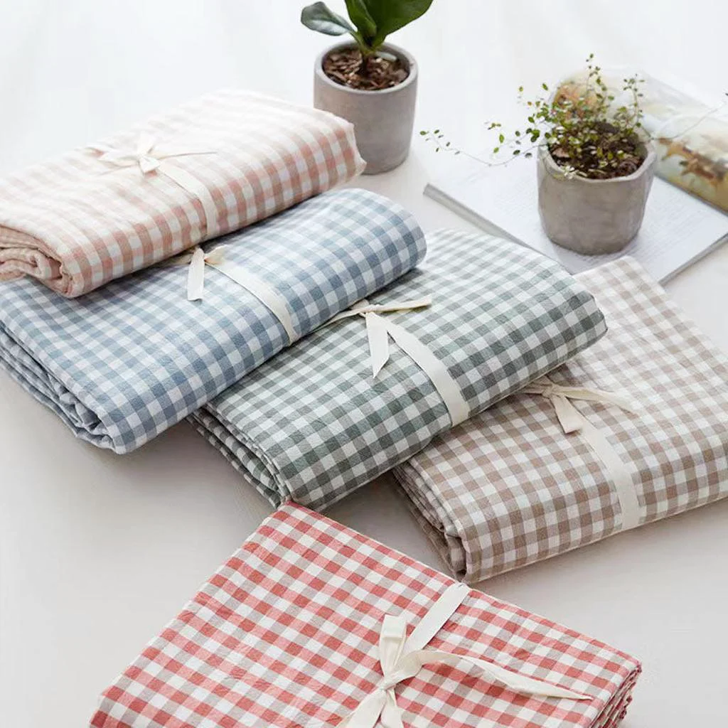Versatile Cotton Gingham Sheet Set – 7 colors Exceptional