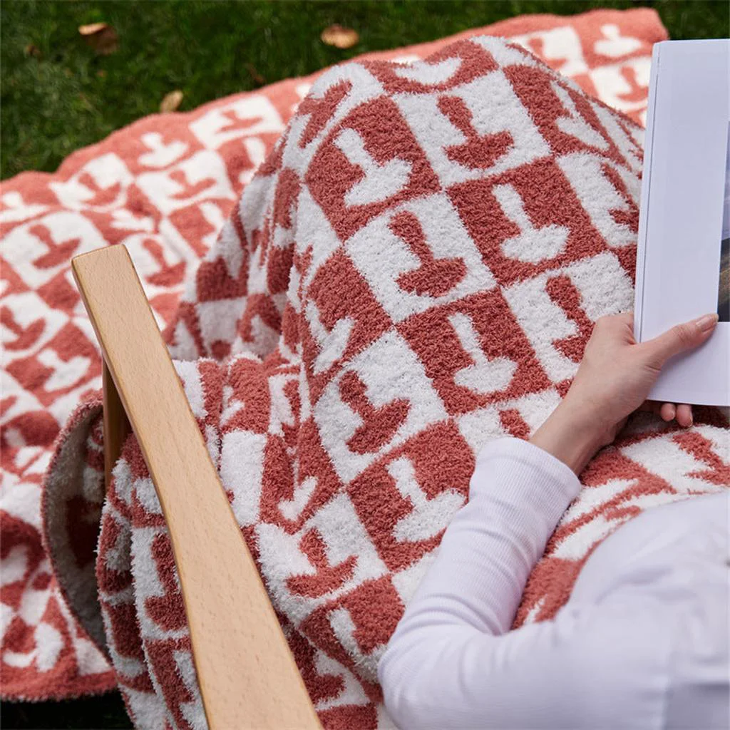 Luxury Mushroom Throw Blanket Dull Red Carefully Designed