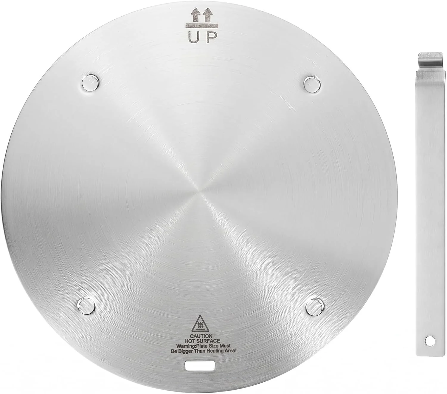 Breathable 6.3Inch Heat Diffuser Plate Grourarty Stainless Steel Cooking Induction Adapter Simmer Plate for Electric Gas Glass Cooktop Hob Ring Induction Cooktop Converter Plate with Handle Responsible