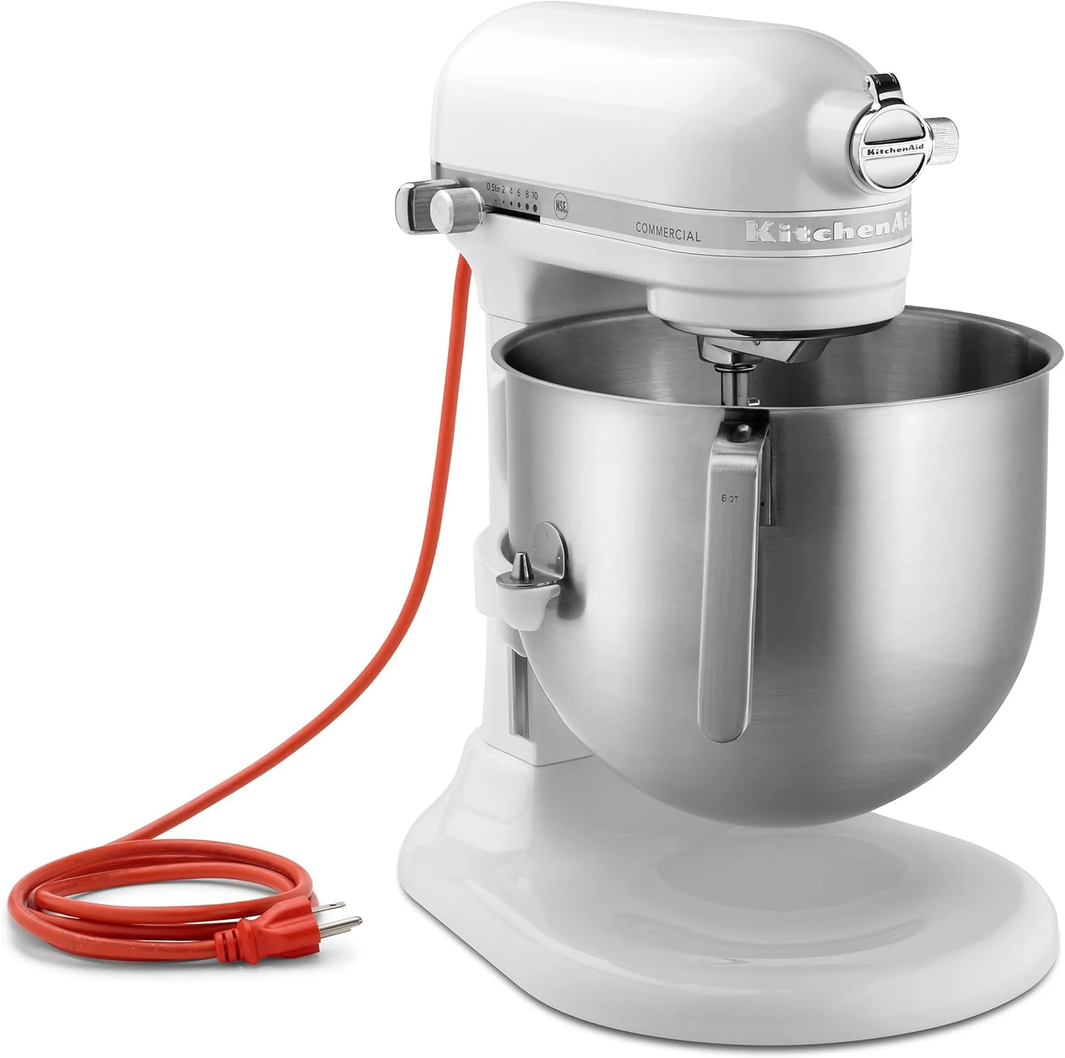 Original KitchenAid KSM8990WH 8-Quart Commercial Countertop Mixer 10-Speed Gear-Driven White Environmentally Friendly