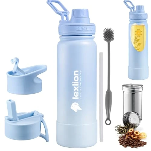Detailed Tea Infuser Water Bottle 22 Oz Premium Material