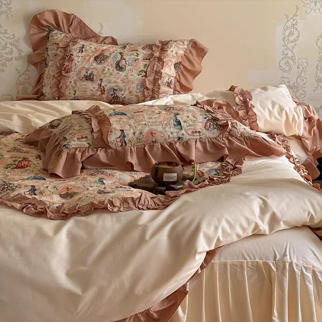 Natural Princess Oil Painting Bedding Set Responsible