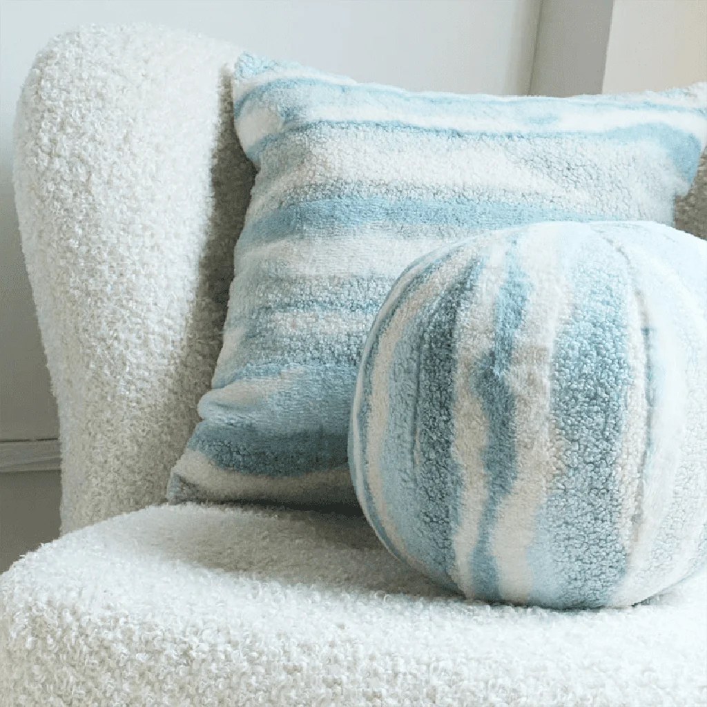 Smooth Coastal Surf Decorative Pillow Recyclable