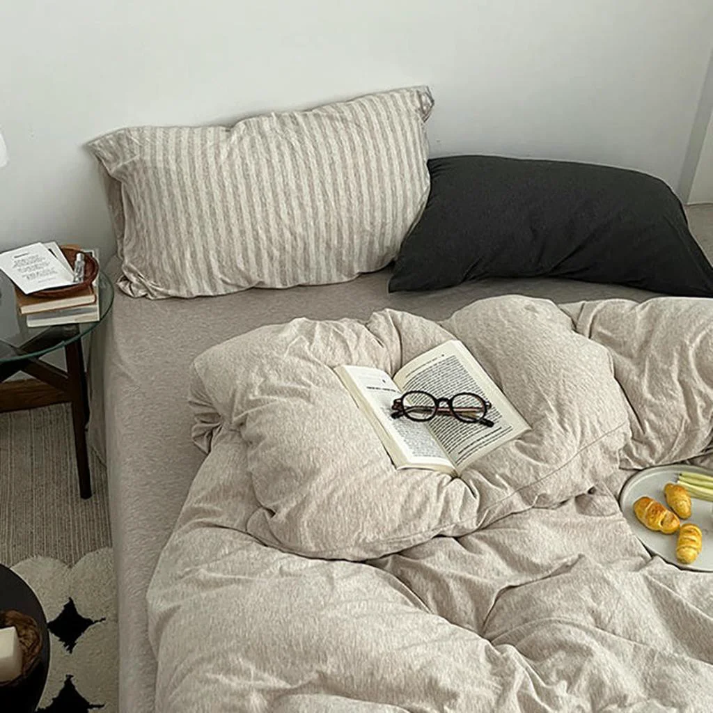 Refined Organic Cotton Jersey Bedding Set Fine Crafted