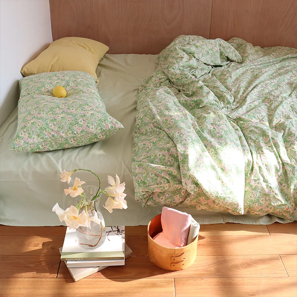 Premium Material Spring Pastoral Floral Bedding Set Advanced