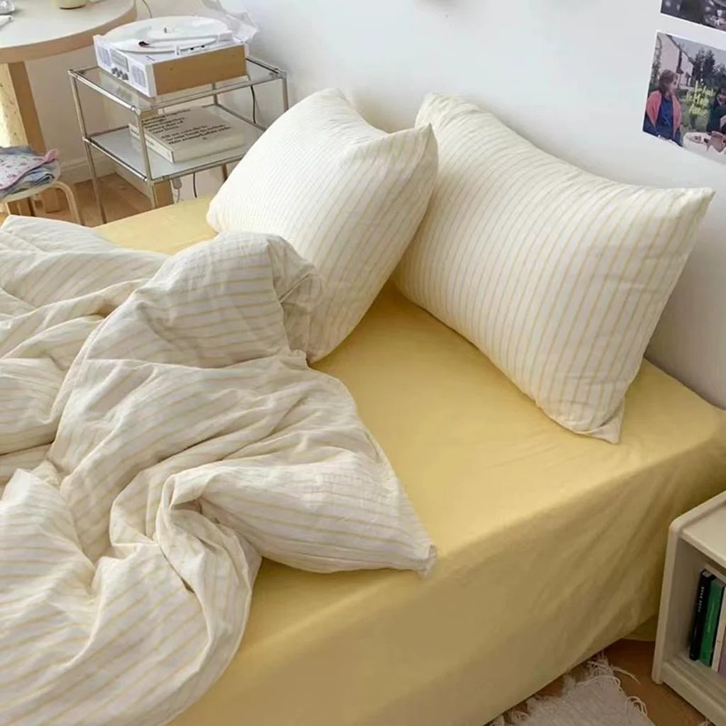 Exclusive Coastal Stripes Duvet Cover – Yellow Superior