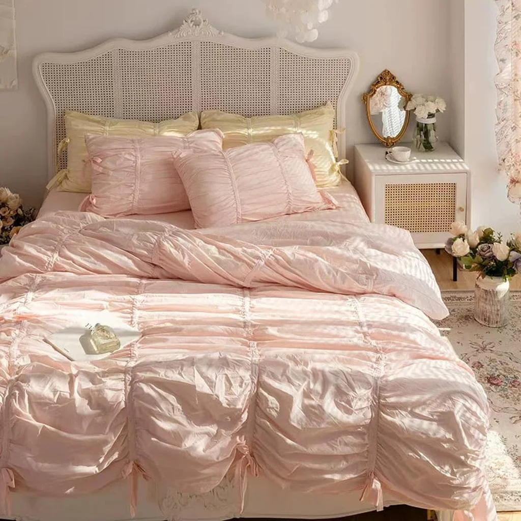 Fast Princess Ruched Duvet Cover – Pink Selected