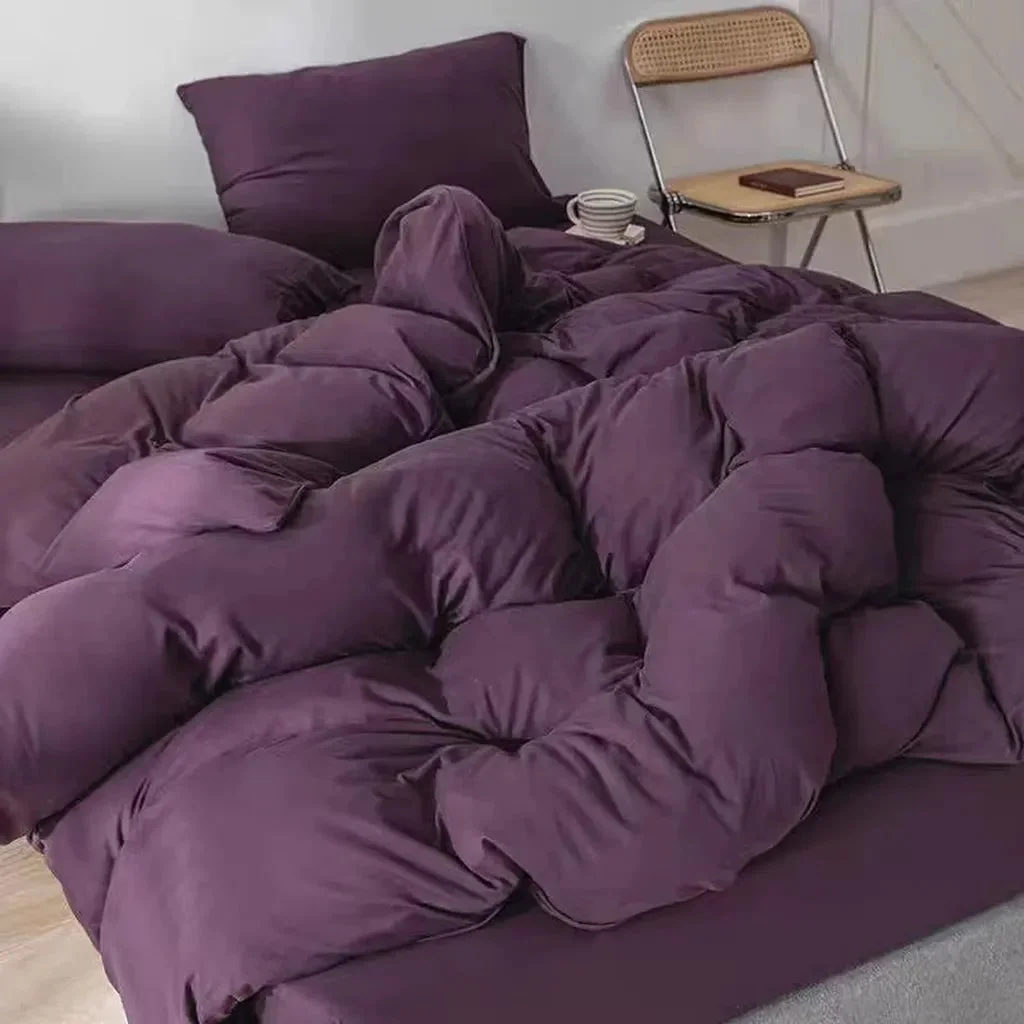 Selected Royal Purple Jersey Knit Duvet Cover Reusable