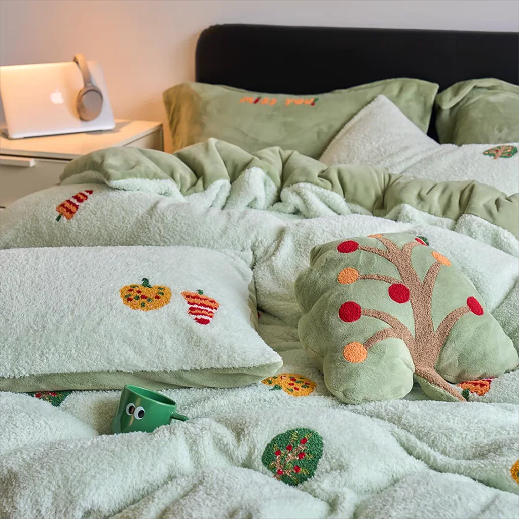 Innovative Cute Forest Tufted Duvet Cover Environmentally Friendly