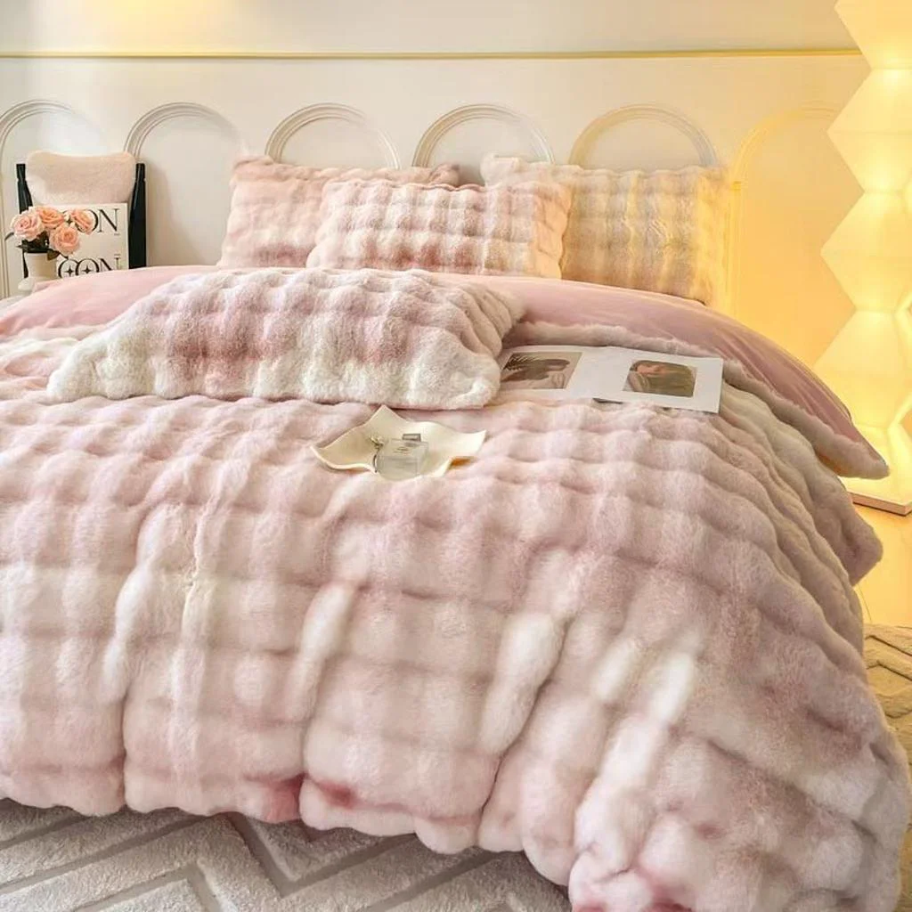 Top-Quality Fluffy Faux Fur Duvet Cover Comfortable