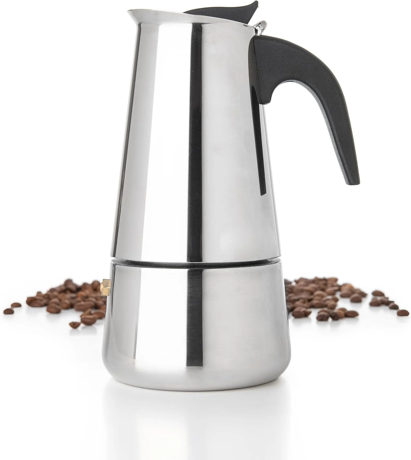 Solid Mixpresso 6 Cup Greca Stovetop Espresso Pot 300ml 10oz Moka Pot with Coffee Percolator Design Secure