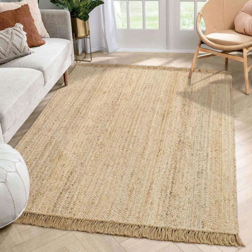 Eco-Friendly Classic Boho Tassel Jute Rug Responsible