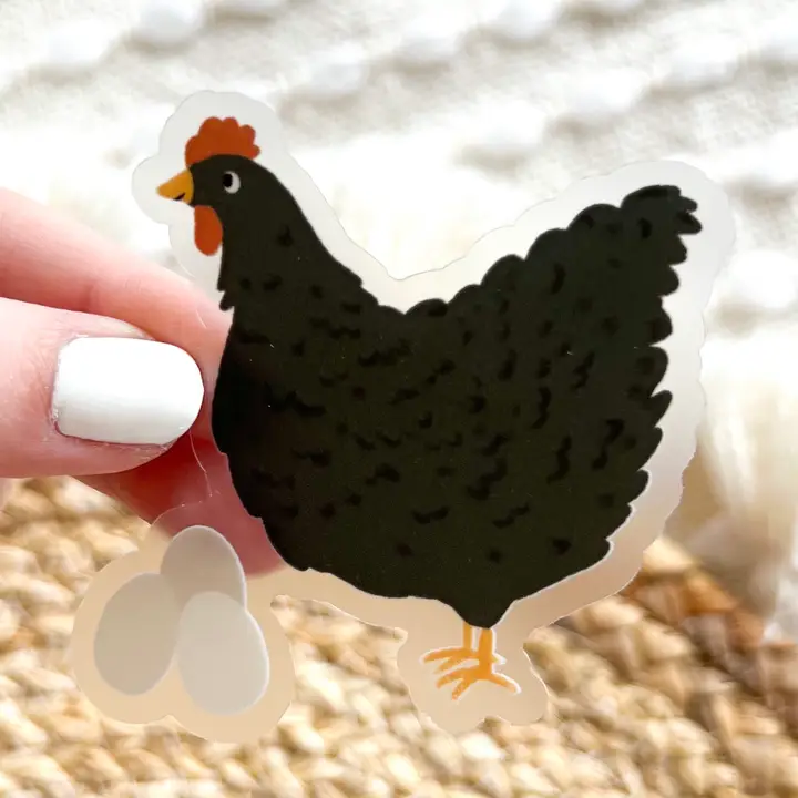 Long-Lasting Clear Hen Sticker 2.75 Trusted