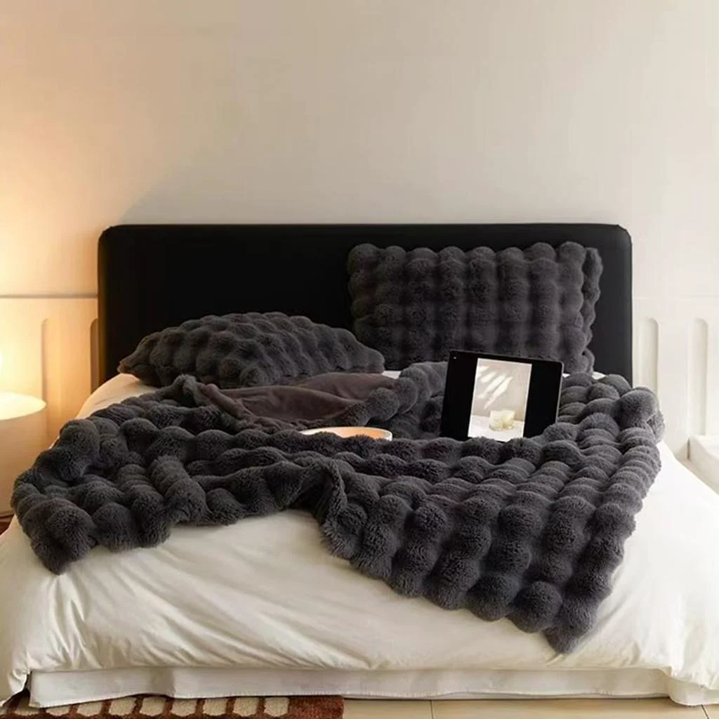 Trendy Luxury Mink Faux Fur Blanket Breathable