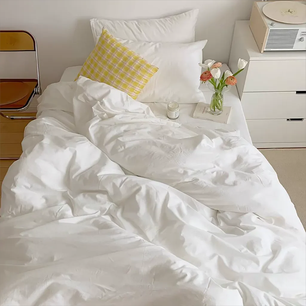 Powerful Minimalist Organic Percale Cotton Duvet Cover Set Elegant